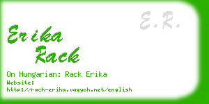 erika rack business card
